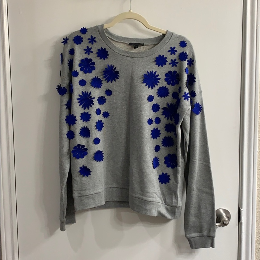 J. Crew flower sweatshirt